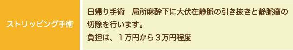 下肢静脈瘤治療法1