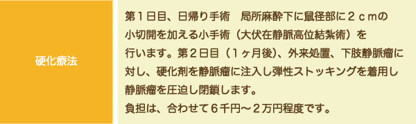 下肢静脈瘤治療法2